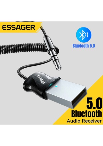 EB01 Yeni Nesil Bluetooth 5.0 Aux 3.5 mm Araç Kiti Şık Tasarım Hızlı Son Nesil Teknoloji Yeni Nesil Hi-Fi Ses Navigasyon Arama Müzik