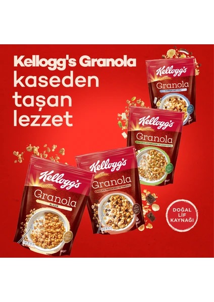 4'lü Granola Paketi, Çikolata Parçacıklı & Fındık, Klasik, Meyveli, Beyaz Çikolatalı & Antep Fıstıklı