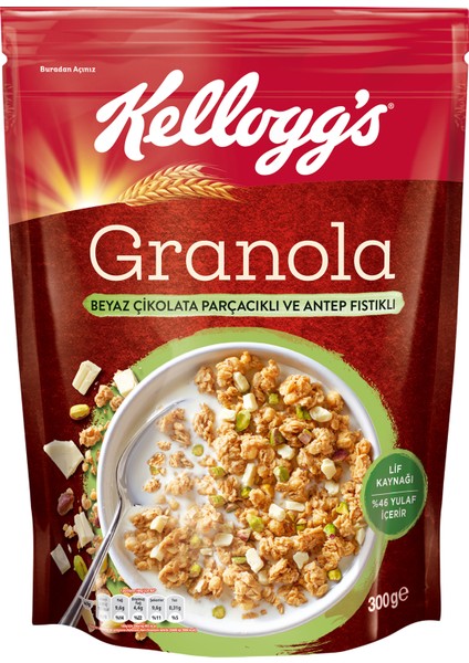 4'lü Granola Paketi, Çikolata Parçacıklı & Fındık, Klasik, Meyveli, Beyaz Çikolatalı & Antep Fıstıklı