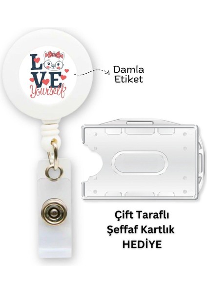 Love Yourself Yoyo Yaka Kartlığı Yatay Dikey Kart Koruyucu