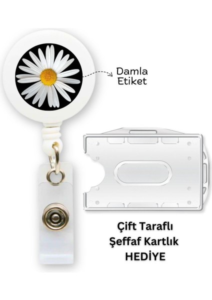 Papatya Yaka Kartlığı Yatay Dikey Kart Koruyucu