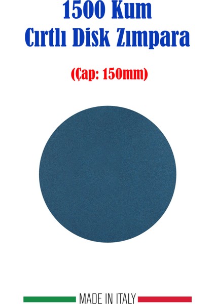 Su Geçirmez 1500 Kum Cırtlı Disk Film Zımpara 150MM 5 Adet