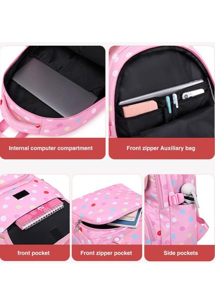 Kız Çocuk 3'lü Okul Çanta Seti Okul Sırt Çantası, Termos Özellikli Beslenme Çantası ve Kalemlik Siyah OSÇ2288 fırsatları