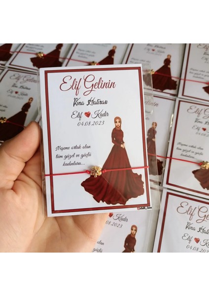 Kişiye Özel Kart Tasarımlı Yonca Şans Bileklik Hediyeliği (Söz,nişan,düğün,nikah,doğum,doğumgünü,bekarlığa Veda..) 50 Adet