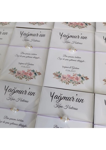 Kişiye Özel Kart Tasarımlı Inci Bileklik Hediyeliği (Söz,nişan,düğün,nikah,doğum,doğumgünü,bekarlığa Veda..) 50 Adet fiyatları