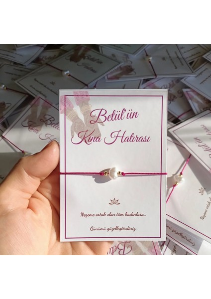 Kişiye Özel Kart Tasarımlı Inci Bileklik Hediyeliği (Söz,nişan,düğün,nikah,doğum,doğumgünü,bekarlığa Veda..) 50 Adet