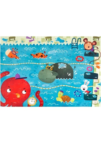 40 Parça Yer Puzzle – Yüzme Yarışı