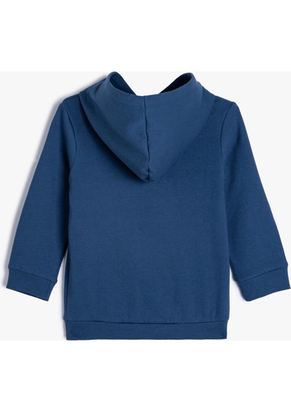 Kapşonlu Sweatshirt Baskılı Uzun Kollu Iki Iplik Şardonlu fiyatları
