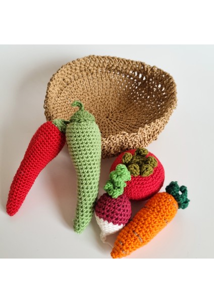 Meyve & Sebze Sepeti - 15 Parça Amigurumi Oyuncak fırsatları