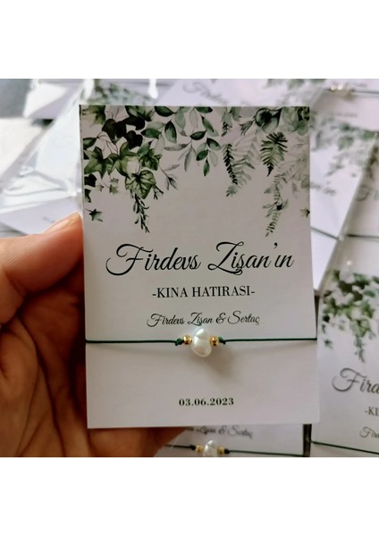 Kişiye Özel Kart Tasarımlı Inci Bileklik Hediyeliği (Söz,nişan,düğün,nikah,doğum,doğumgünü,bekarlığa Veda..) 50 Adet fiyatları