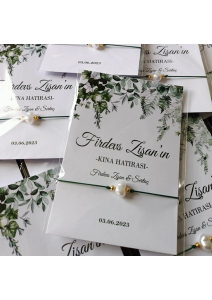 Kişiye Özel Kart Tasarımlı Inci Bileklik Hediyeliği (Söz,nişan,düğün,nikah,doğum,doğumgünü,bekarlığa Veda..) 50 Adet modelleri