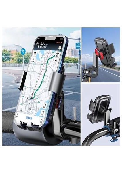 Buffer® Motor,motosiklet,bisiklet ,scooter Için 360 Derece Dönebilen Gidon Versiyonu Telefon Tutucu Aparat fiyatları