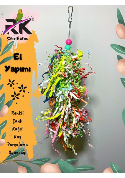 Renkli Kağıt Parçalama Kuş Oyuncağı