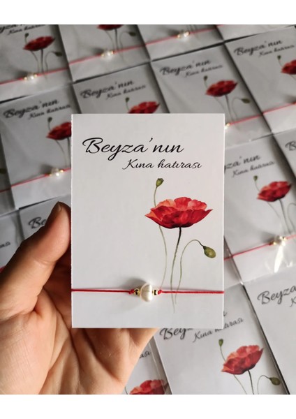 Kişiye Özel Kart Tasarımlı Inci Bileklik Hediyeliği (Söz,nişan,düğün,nikah,doğum,doğumgünü,bekarlığa Veda..) 50 Adet