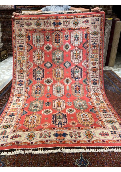 El Dokuma Afgan Sumak Halı Kilim Dokuma Ebat 230x155.