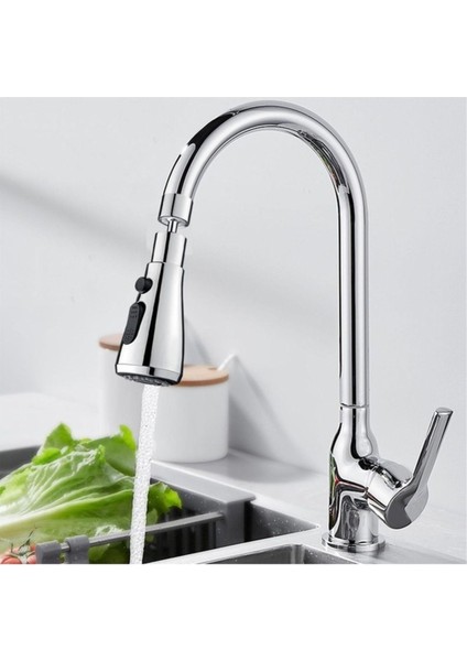 Main Shop 1 Adet Metalik Musluk Başlığı 3 Fonksiyonlu Oynar Başlık - 720° Dönebilen fiyatları