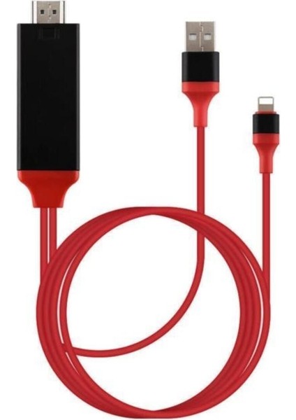 Iphone HDMI Hdtv Cep Telefonu Tv Görüntü Aktarma Kablosu -2 Metre