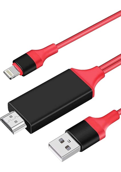 Iphone HDMI Hdtv Cep Telefonu Tv Görüntü Aktarma Kablosu -2 Metre modelleri