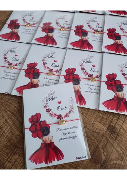 Kişiye Özel Kart Tasarımlı Fil Şans Bileklik Hediyeliği (Söz,nişan,düğün,nikah,doğum,doğumgünü,bekarlığa Veda..) 50 Adet fiyatları