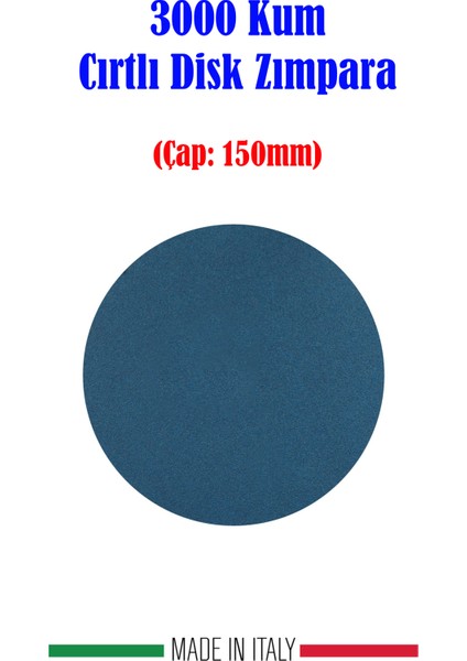 Su Geçirmez 3000 Kum Cırtlı Disk Film Zımpara 150MM 1 Adet