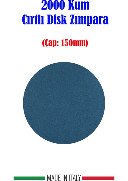 Su Geçirmez 2000 Kum Cırtlı Disk Film Zımpara 150MM 10 Adet