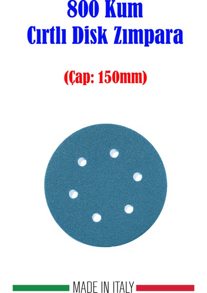 Su Geçirmez 800 Kum Cırtlı Disk Film Zımpara 150MM 5 Adet
