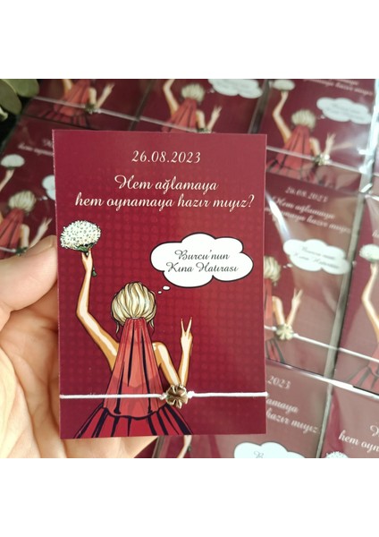 Kişiye Özel Kart Tasarımlı Yonca Şans Bilekliği Hediyeliği (Söz,nişan,düğün,nikah,doğum,doğumgünü,bekarlığa Veda..) 50 Adet