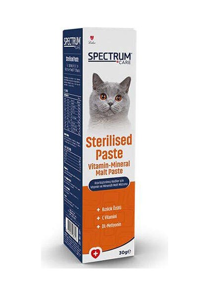 Sterilised Kısır Kedi Malt Göz Kalp Uriner Bağışıklı K Destekleyici Vitamin Mineral Destek Şekersiz 30 gr