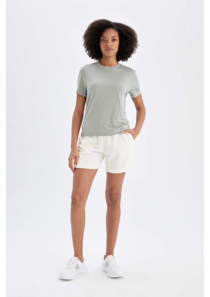 Fit Standart Fit Bisiklet Yaka Sporcu Basic Kısa Kollu Tişört D2296AX24AU