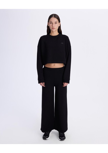 Greta Kadın Siyah Comfort Fit Sweatshirt