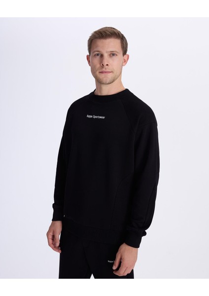 Authentic Alec Erkek Siyah Comfort Fit Sweatshirt