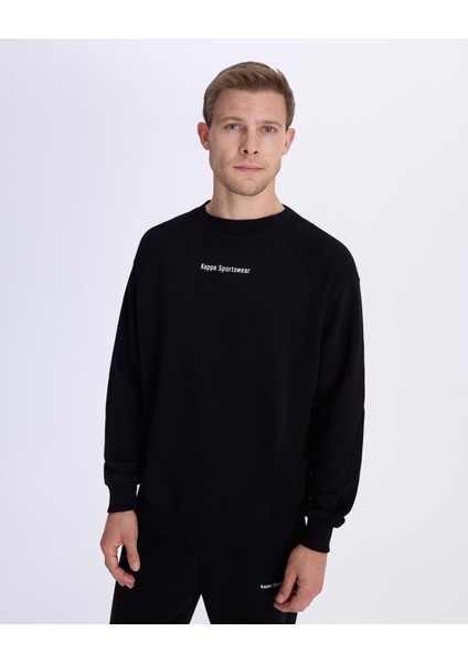 Authentic Alec Erkek Siyah Comfort Fit Sweatshirt