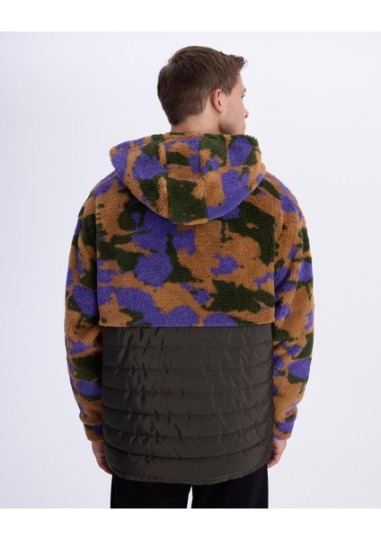Authentic Alter Jacket Erkek Camel-Haki-Mor Regular Fit Sherpa