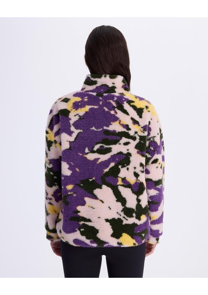 Authentic Neplina Kadın Siyah-Mor-Yeşil Comfort Fit Sherpa fırsatları