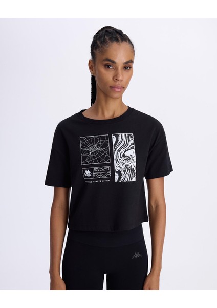 Authentic Asty Kadın Siyah Comfort Fit Tişört