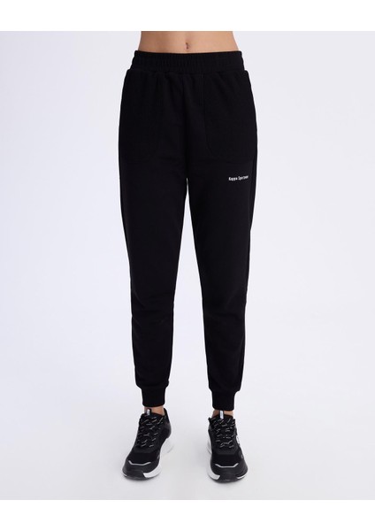 Authentic Angely Pant Kadın Siyah Comfort Fit Eşofman Altı