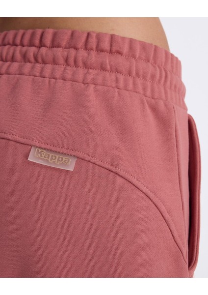 Logo Fres Tur Kadın Gül Kurusu Oversize Fit Eşofman Altı modelleri