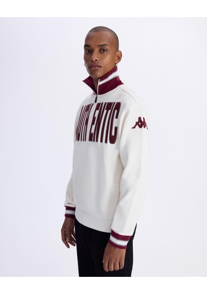 Authentic Eroi Tur Erkek Beyaz Regular Fit Fermuarlı Eşofman Üstü fırsatları