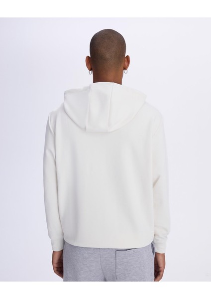 Logo Brian Hoodie Erkek Beyaz Regular Fit Hoodie modelleri