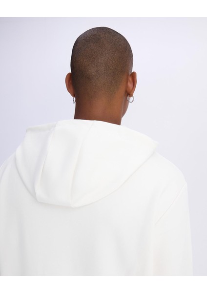 Logo Brian Hoodie Erkek Beyaz Regular Fit Hoodie fırsatları