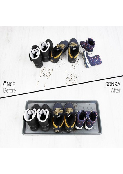 1 Parça 50837 Çok Amaçlı Ayakkabı Tepsisi, 35x75x3 Cm Gri Akrilik fiyatları