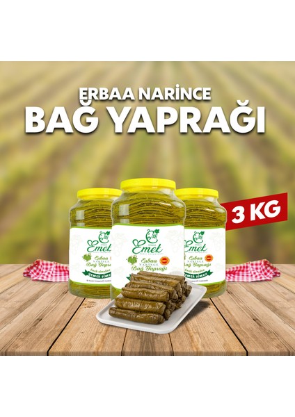 Emek Kadın Kooperatifi Tokat Erbaa Salamura Yaprak 3 kg