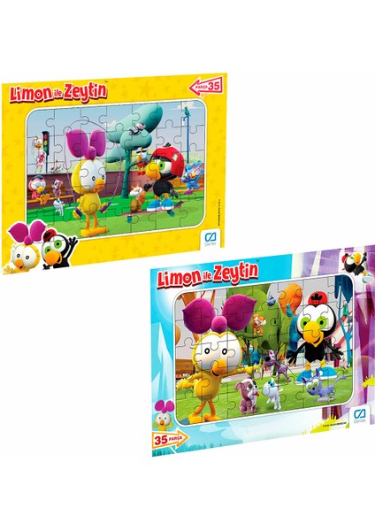 Ca Games Puzzle Limon ile Zeytin 35 Parça "2 Adet"