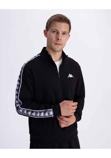 Authentic 222 Banda Pulliogt Erkek Siyah Regular Fit Sweatshirt modelleri