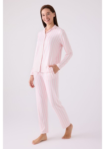 Kadın Gömlek Pijama AR3065 Pembe