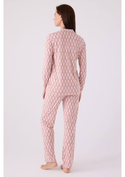 Kadın Gömlek Pijama AR3073 Retro Pembe indirimleri