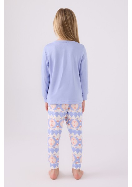 Kız Çocuk Uzun Kol Pijama Takım AR3097 Lila indirimleri