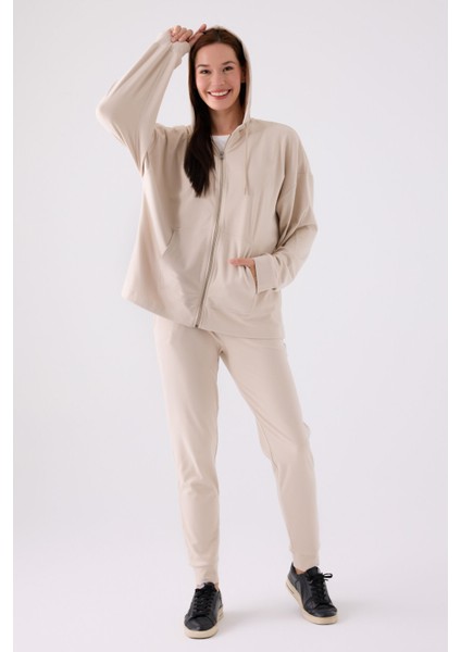 Kadın Uzun Kol Pijama Takım AR3111 Taş