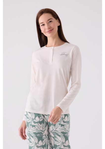 Kadın Uzun Kol Pijama Takım AR3116 Taş fiyatları