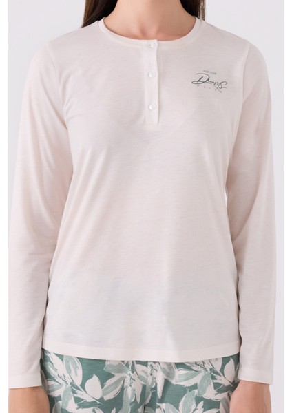 Kadın Uzun Kol Pijama Takım AR3116 Taş fırsatları